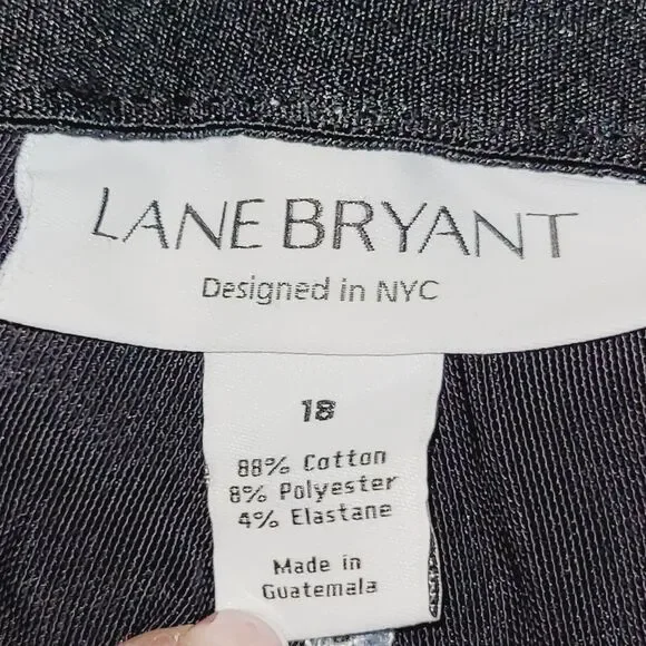 Lane Bryant Jeans Womans 18 Blue Bootcut Dark Wash Demin Contrast Trim Stretch - Picture 7 of 14